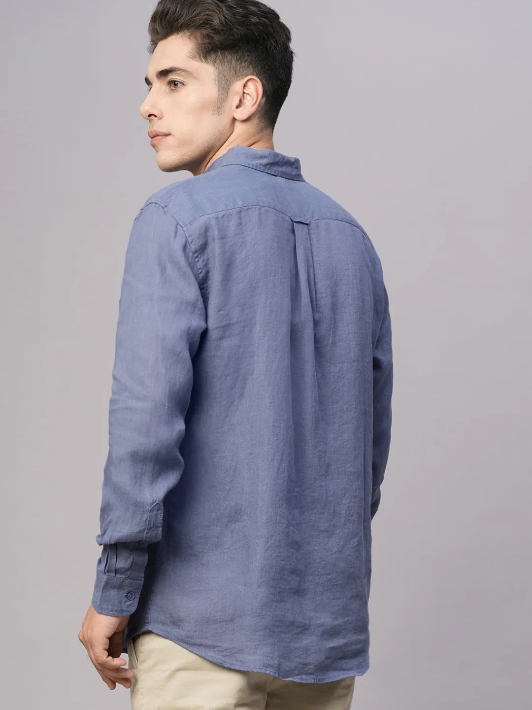 Women Cottonworld 100% Linen Shirts | 100% Linen Shirts^Men's 100% Linen Regular Fit Shirt