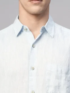 Women Cottonworld 100% Linen Shirts | 100% Linen Shirts^Men's 100% Linen Regular Fit Shirt