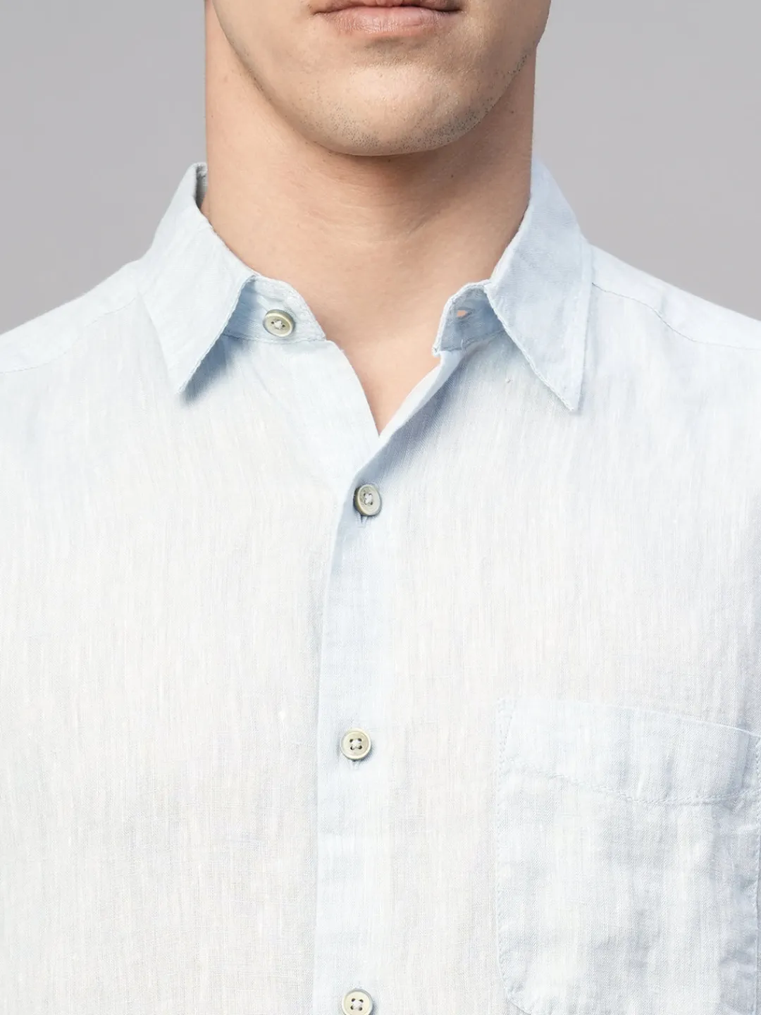 Women Cottonworld 100% Linen Shirts | 100% Linen Shirts^Men's 100% Linen Regular Fit Shirt
