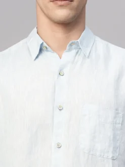 Women Cottonworld 100% Linen Shirts | 100% Linen Shirts^Men's 100% Linen Regular Fit Shirt