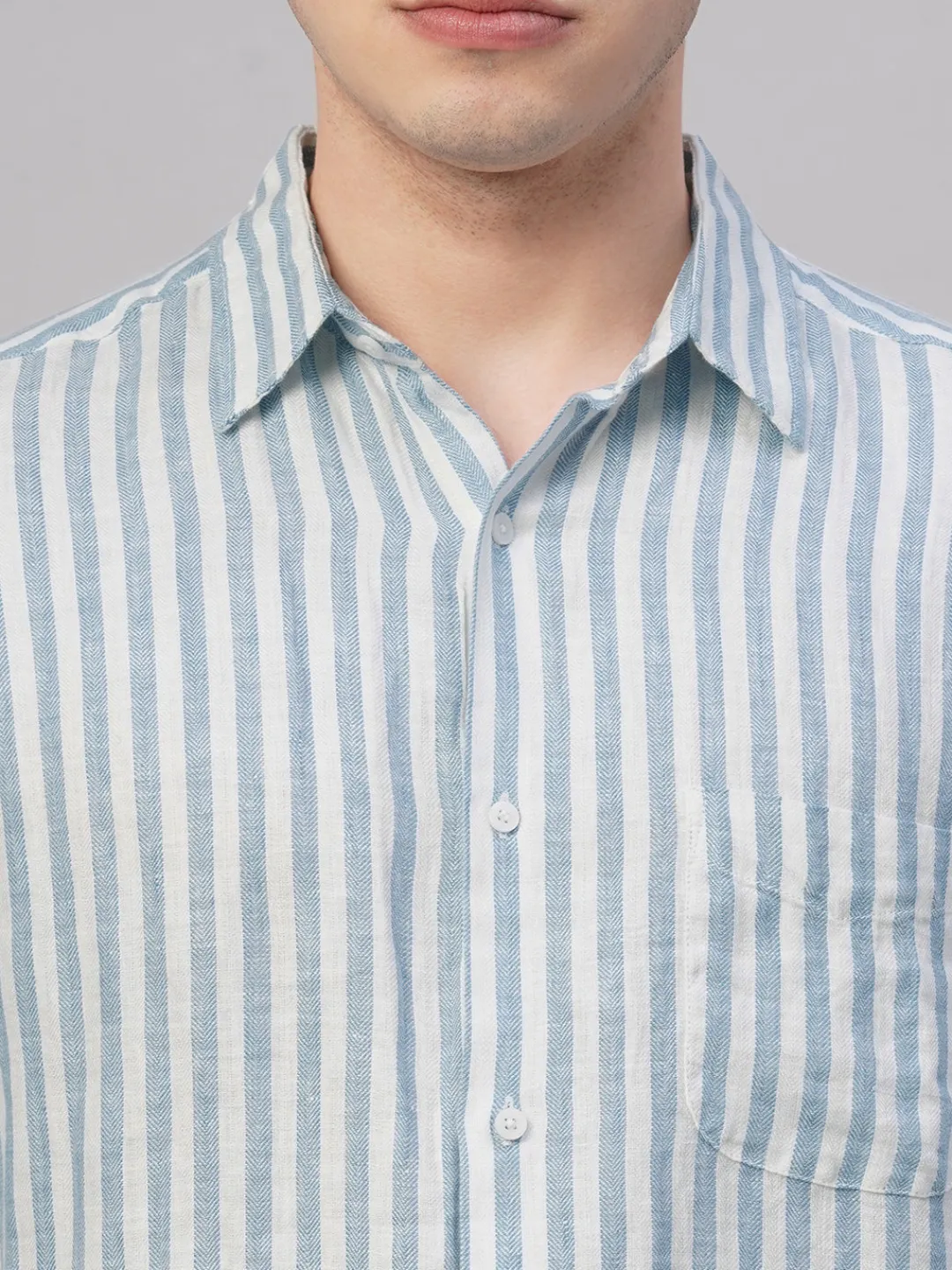 Women Cottonworld 100% Linen Shirts | 100% Linen Shirts^Men's 100% Linen Regular Fit Shirt