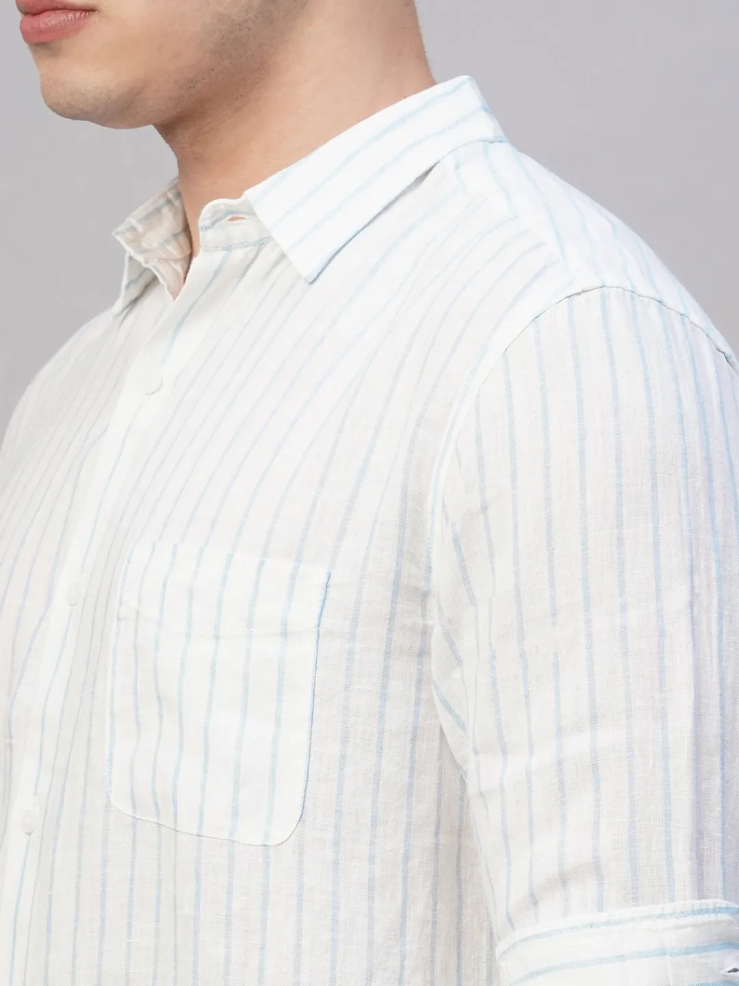 Women Cottonworld 100% Linen Shirts | 100% Linen Shirts^Men's 100% Linen Regular Fit Shirt