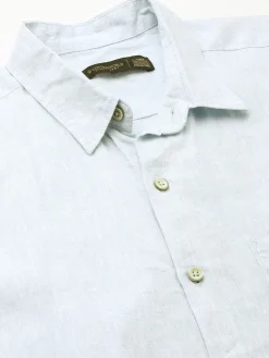 Women Cottonworld 100% Linen Shirts | 100% Linen Shirts^Men's 100% Linen Regular Fit Shirt