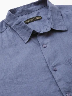 Women Cottonworld 100% Linen Shirts | 100% Linen Shirts^Men's 100% Linen Regular Fit Shirt