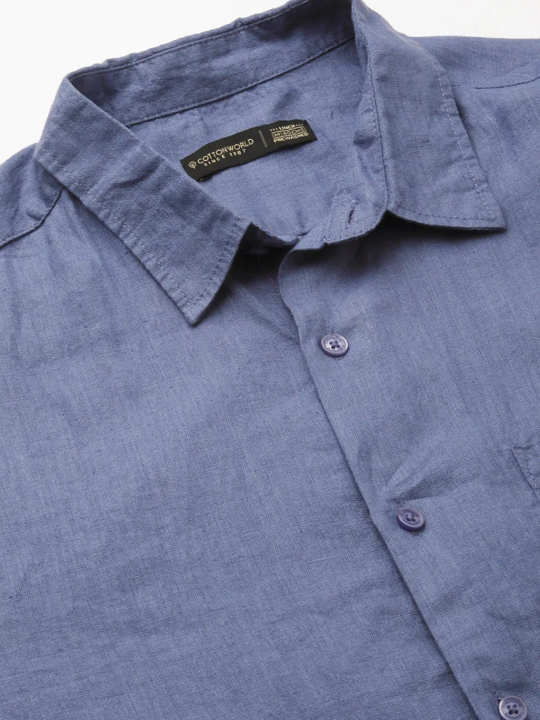 Women Cottonworld 100% Linen Shirts | 100% Linen Shirts^Men's 100% Linen Regular Fit Shirt