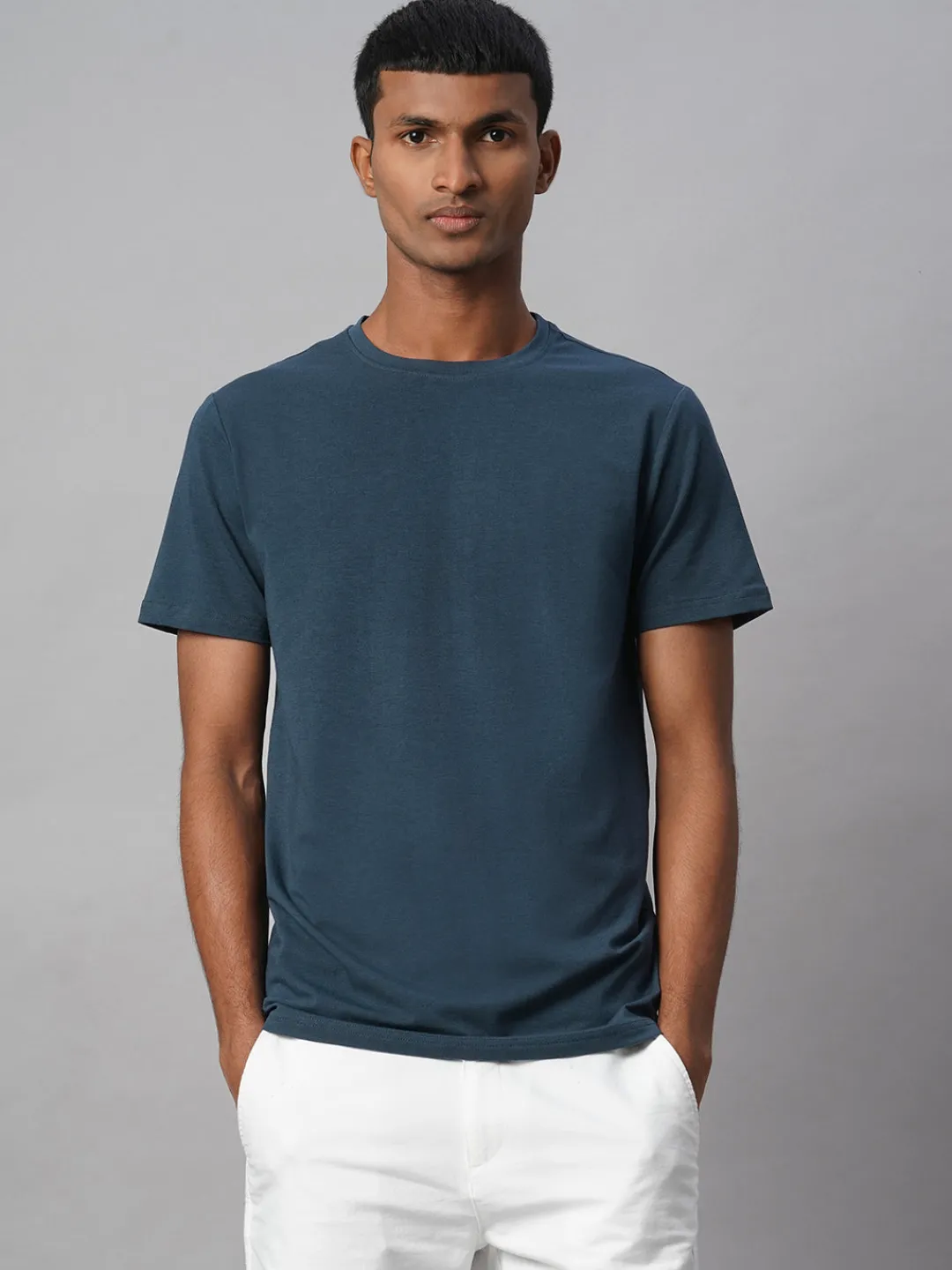 Cottonworld Men | Regular Fit^Men's Cotton Bamboo Elastane Regular Fit Tshirt