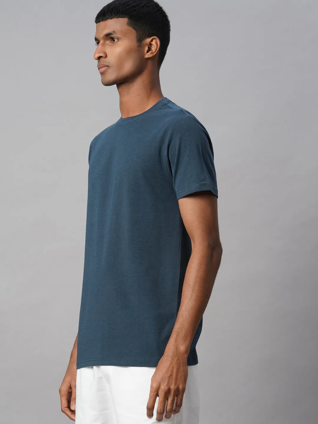 Cottonworld Men | Regular Fit^Men's Cotton Bamboo Elastane Regular Fit Tshirt