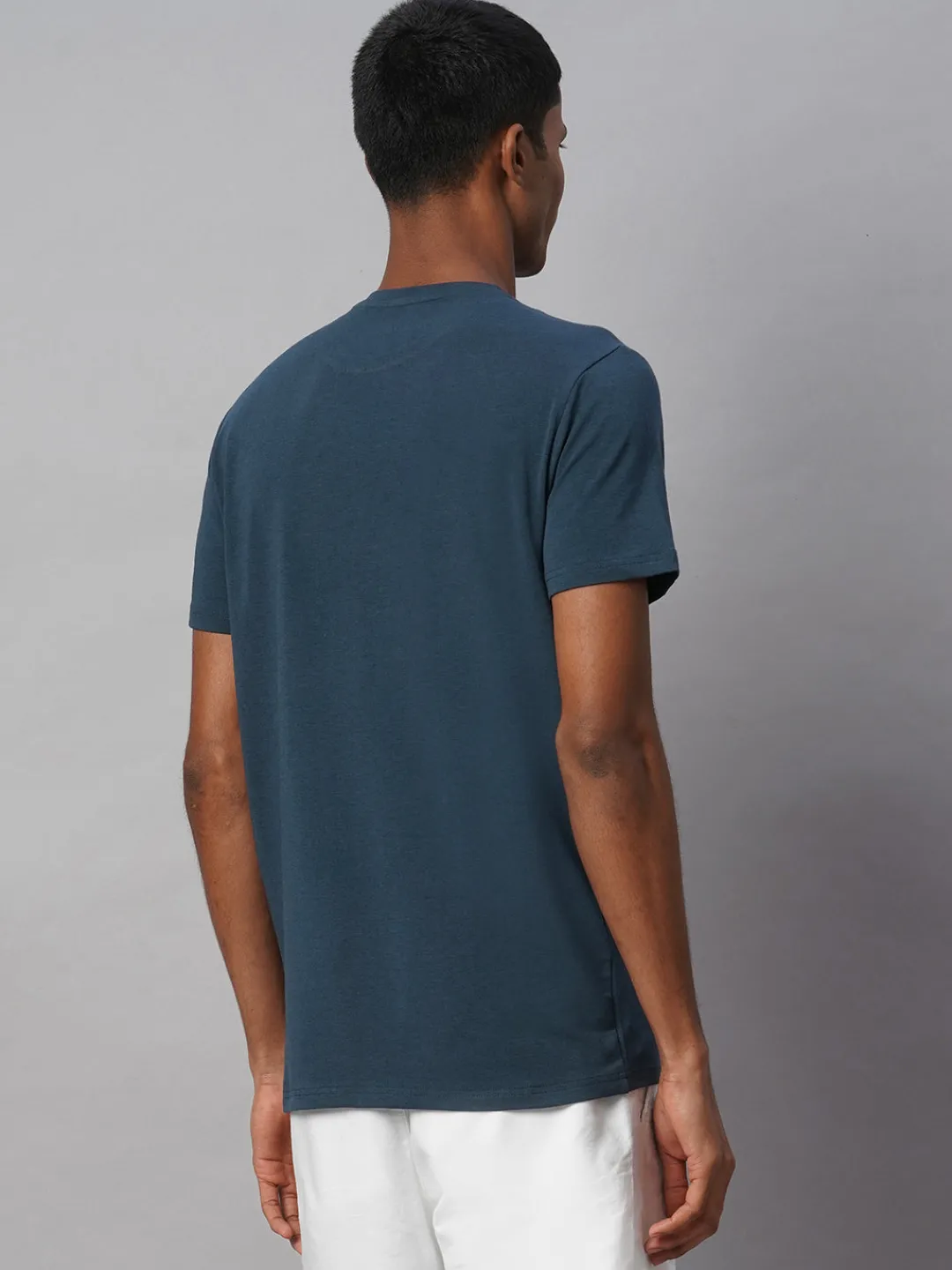 Cottonworld Men | Regular Fit^Men's Cotton Bamboo Elastane Regular Fit Tshirt