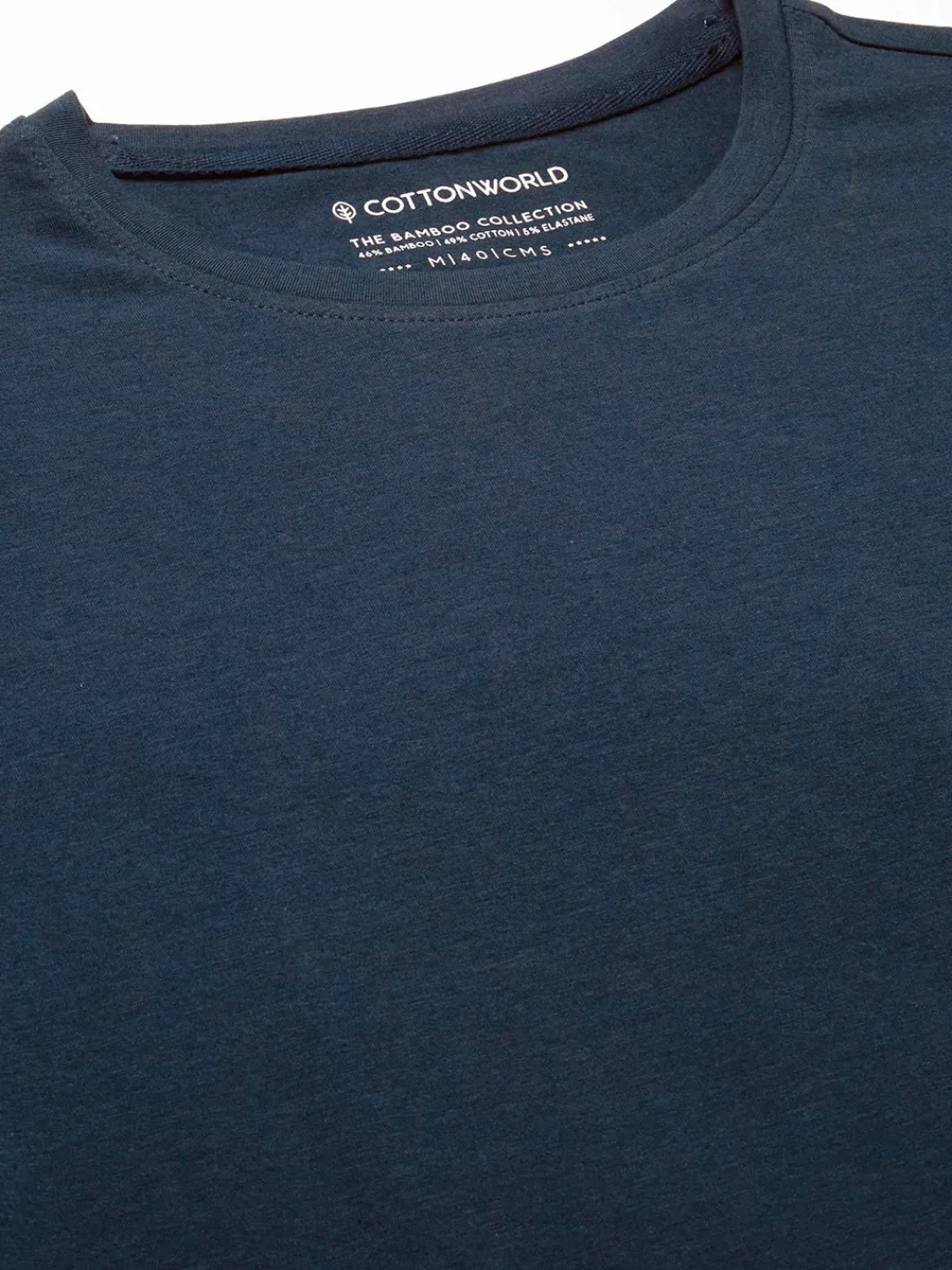 Cottonworld Men | Regular Fit^Men's Cotton Bamboo Elastane Regular Fit Tshirt