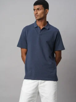 Cottonworld Regular Fit | Polo^Men's Cotton Elastane Regular Fit Tshirt