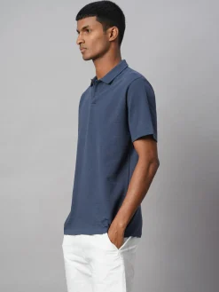 Cottonworld Regular Fit | Polo^Men's Cotton Elastane Regular Fit Tshirt