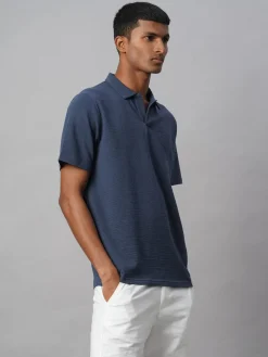 Cottonworld Regular Fit | Polo^Men's Cotton Elastane Regular Fit Tshirt