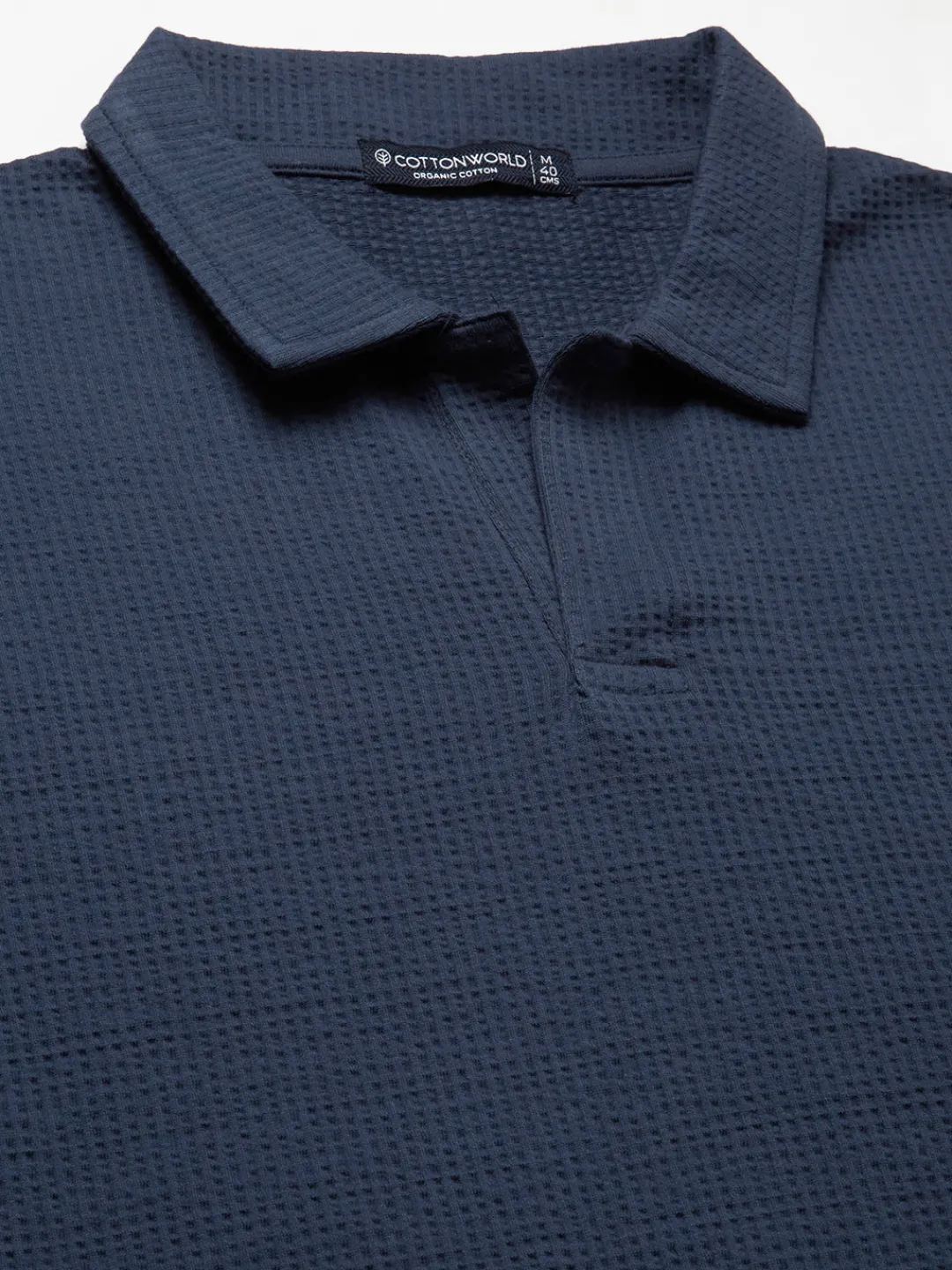 Cottonworld Regular Fit | Polo^Men's Cotton Elastane Regular Fit Tshirt