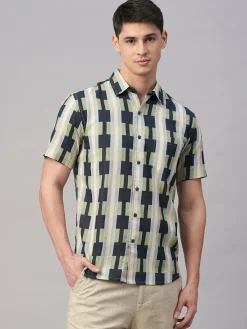 Women Cottonworld Print | Print^Men's Cotton Flax Regular Fit Shirt