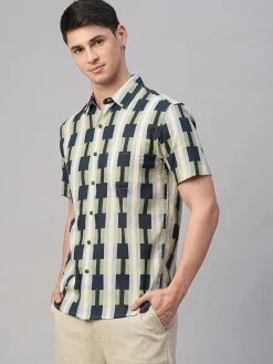 Women Cottonworld Print | Print^Men's Cotton Flax Regular Fit Shirt