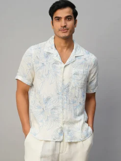 Women Cottonworld Print | Print^Men's Cotton Loose Fit Printed Shirt