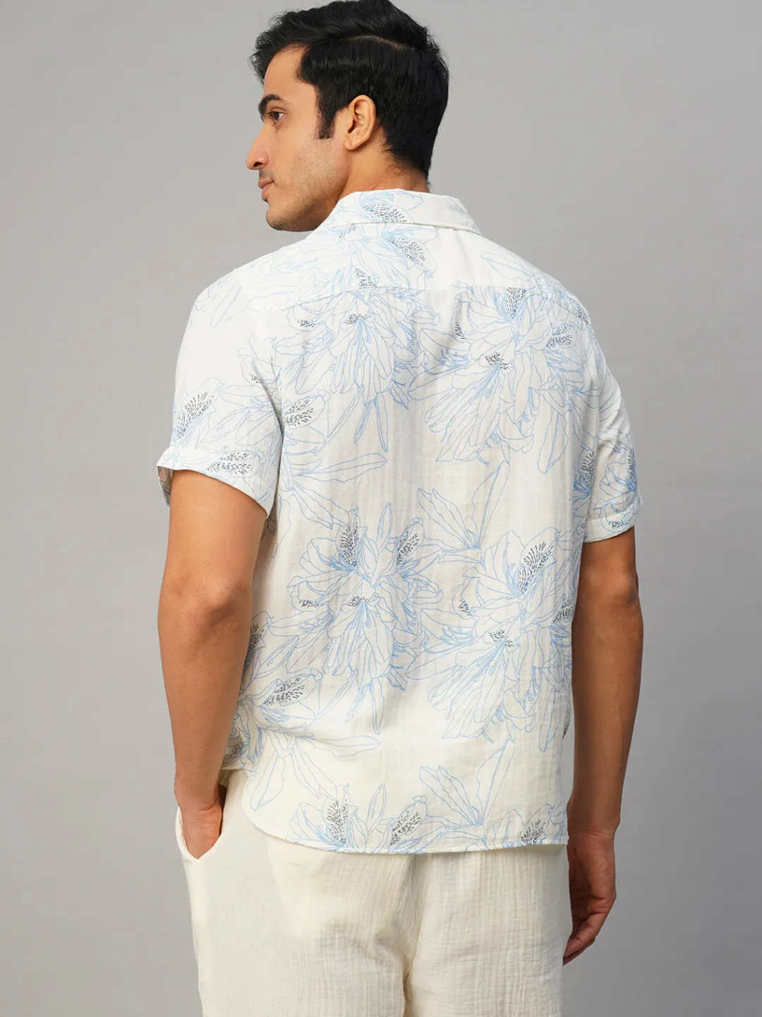 Women Cottonworld Print | Print^Men's Cotton Loose Fit Printed Shirt