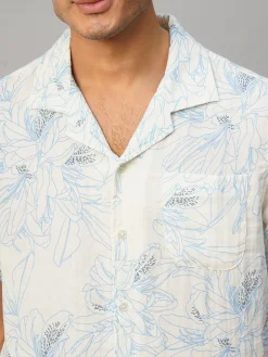 Women Cottonworld Print | Print^Men's Cotton Loose Fit Printed Shirt