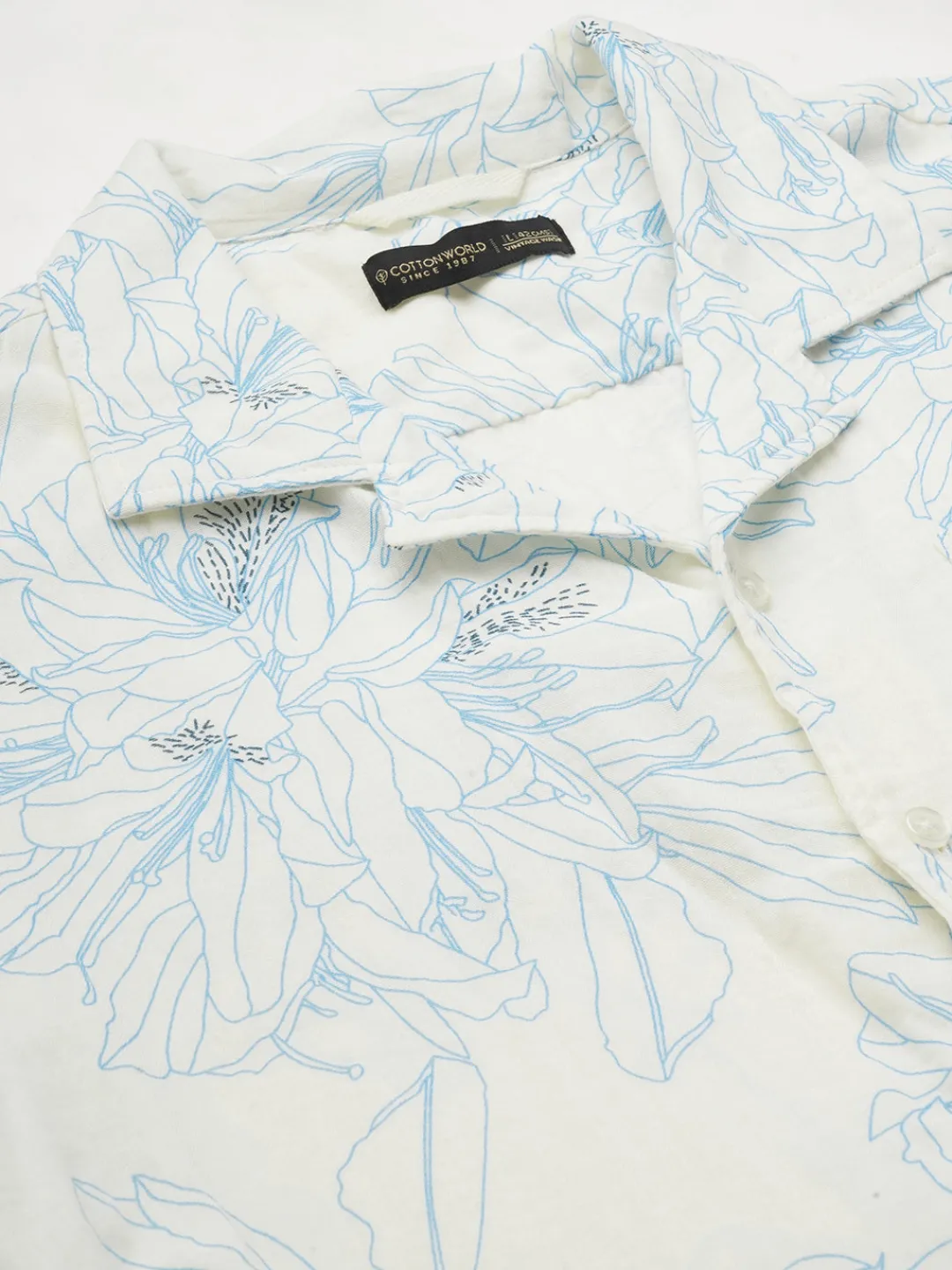 Women Cottonworld Print | Print^Men's Cotton Loose Fit Printed Shirt