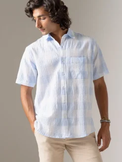 Women Cottonworld Checkered | Checkered^Men's Cotton Lycra Regular Fit Shirt