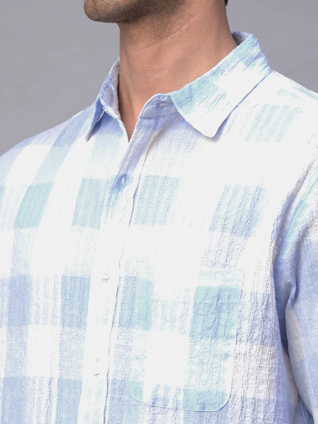 Women Cottonworld Checkered | Checkered^Men's Cotton Lycra Regular Fit Shirt