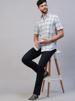 Women Cottonworld Checkered | Checkered^Men's Cotton Regular Fit Checked Shirt