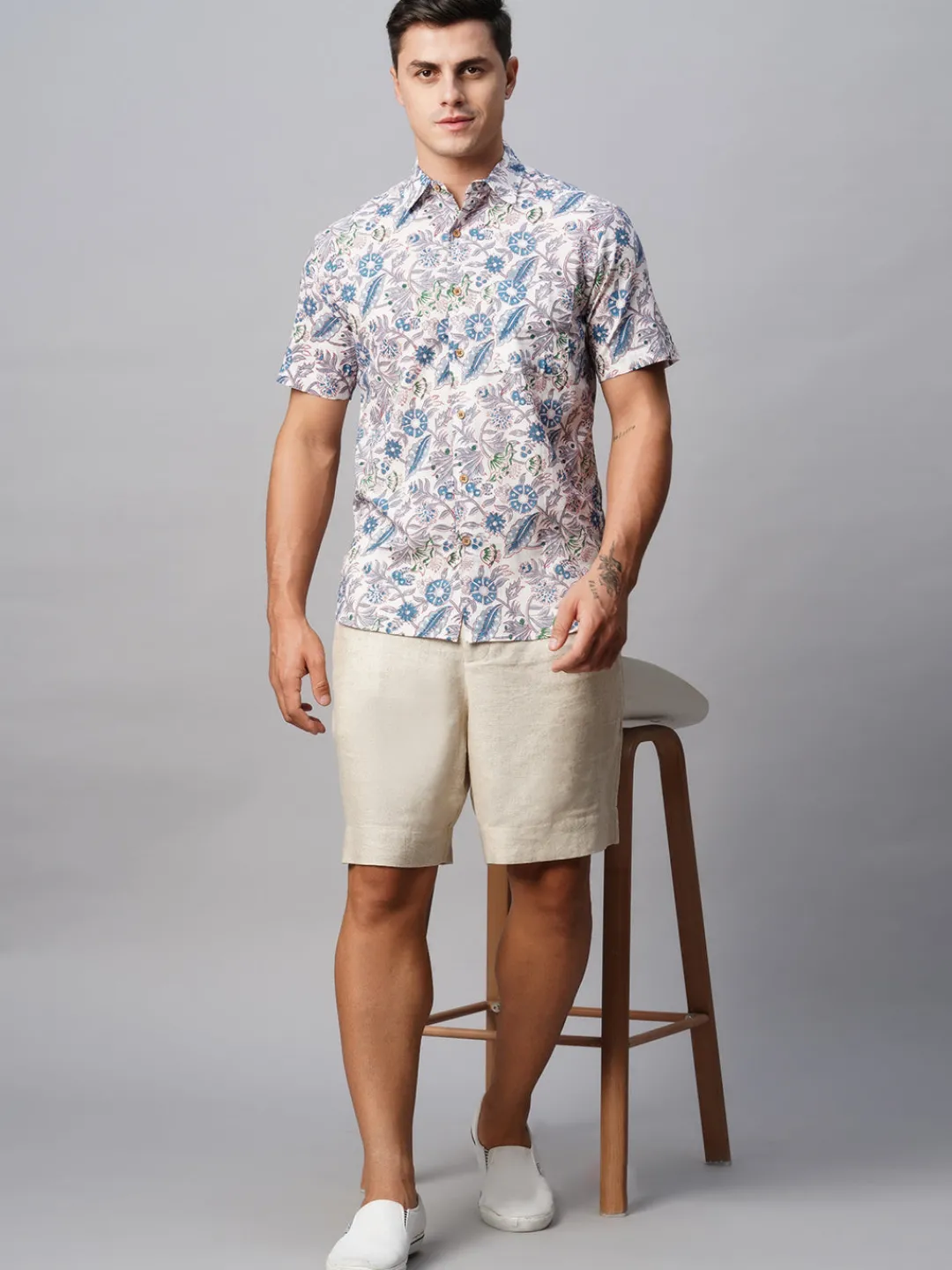 Women Cottonworld Print | Print^Men's Cotton Regular Fit Printed Shirt