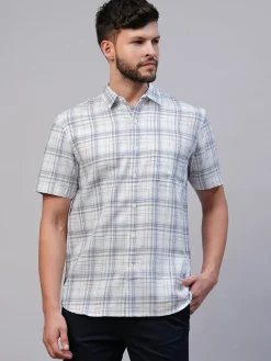 Women Cottonworld Checkered | Checkered^Men's Cotton Regular Fit Checked Shirt