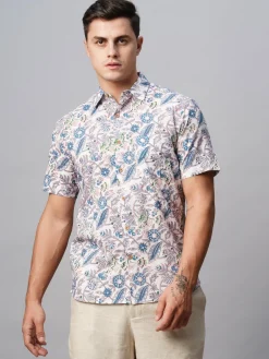 Women Cottonworld Print | Print^Men's Cotton Regular Fit Printed Shirt