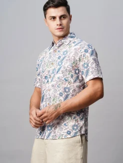 Women Cottonworld Print | Print^Men's Cotton Regular Fit Printed Shirt