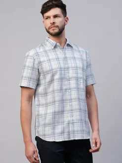 Women Cottonworld Checkered | Checkered^Men's Cotton Regular Fit Checked Shirt