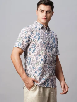 Women Cottonworld Print | Print^Men's Cotton Regular Fit Printed Shirt