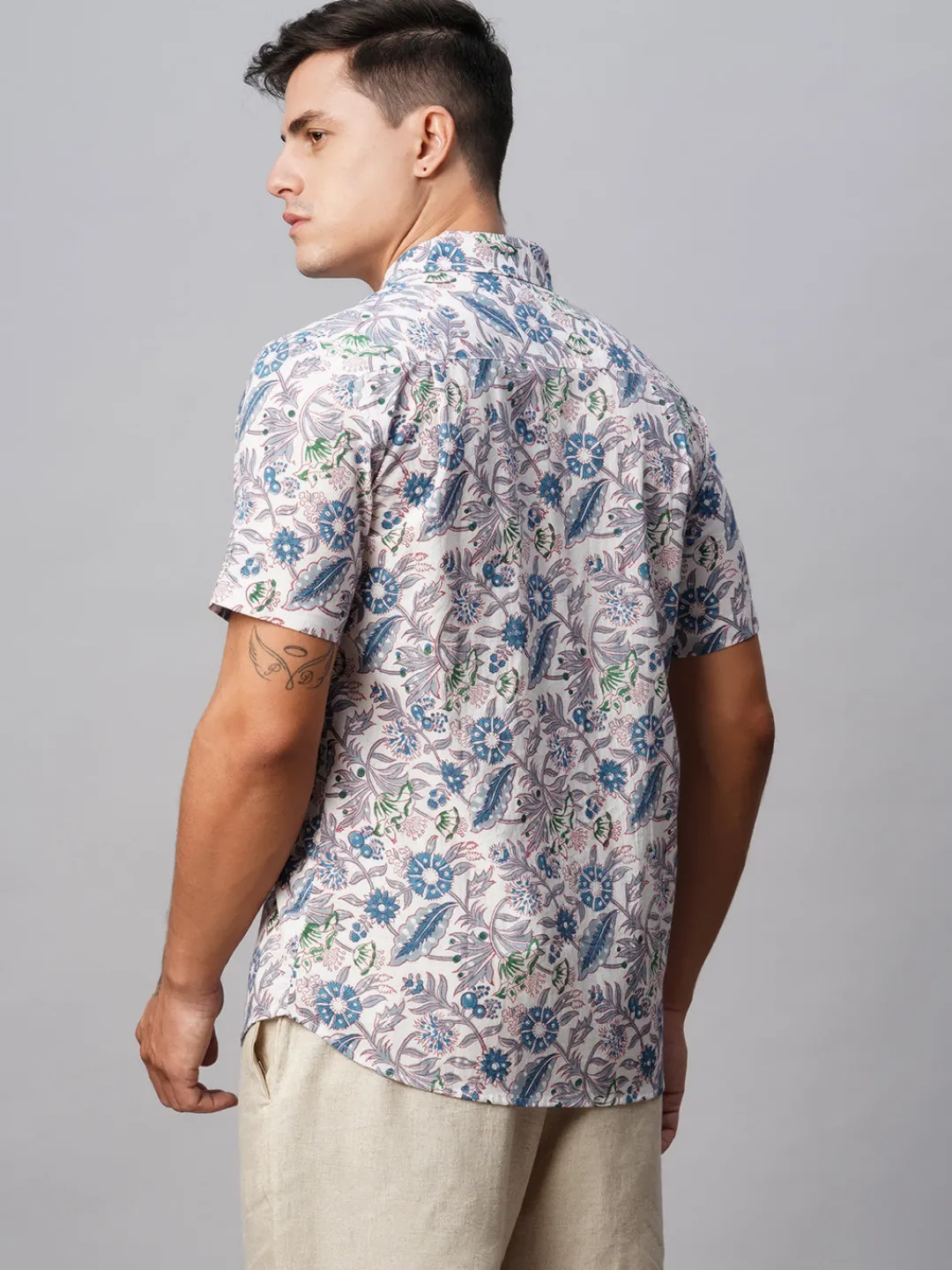 Women Cottonworld Print | Print^Men's Cotton Regular Fit Printed Shirt