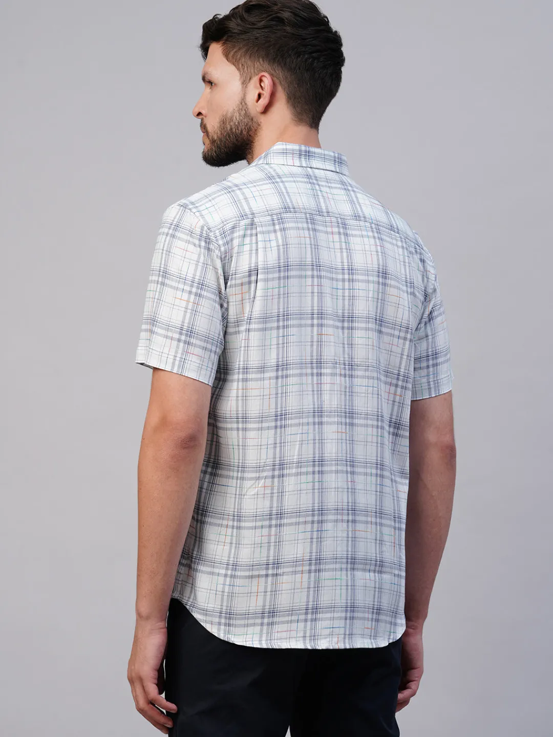 Women Cottonworld Checkered | Checkered^Men's Cotton Regular Fit Checked Shirt