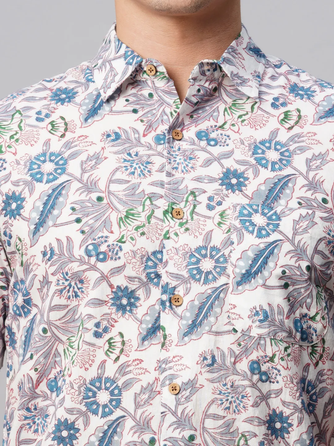 Women Cottonworld Print | Print^Men's Cotton Regular Fit Printed Shirt