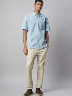 Women Cottonworld Solid | Solid^Men's Oxford 100% Cotton Regular Fit Shirt