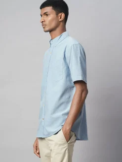 Women Cottonworld Solid | Solid^Men's Oxford 100% Cotton Regular Fit Shirt