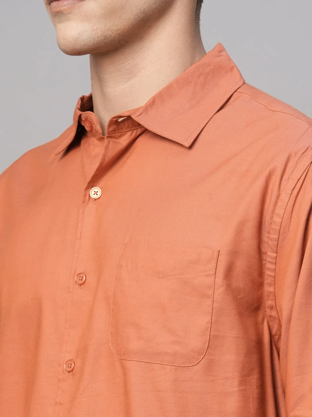Women Cottonworld Solid | Solid^Men's Cotton Modal Loose Fit Shirt