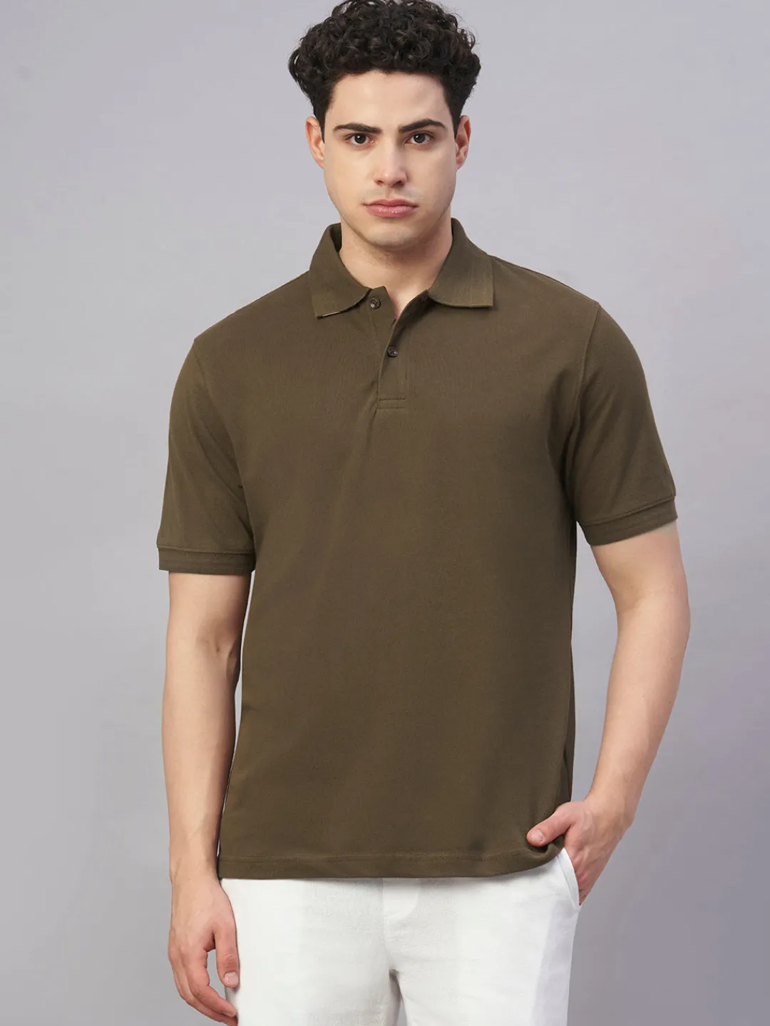 Cottonworld Regular Fit | Polo^Men's 100% Cotton Regular Fit Tshirt