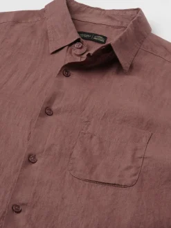Women Cottonworld 100% Linen Shirts | 100% Linen Shirts^Men's 100% Linen Regular Fit Shirt