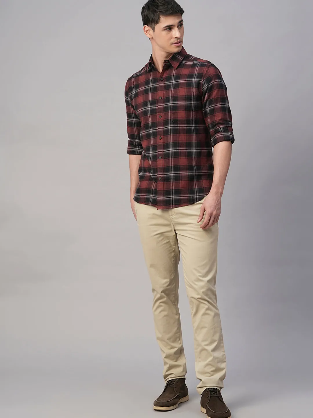 Women Cottonworld Checkered | Checkered^Men's Cotton Regular Fit Shirt