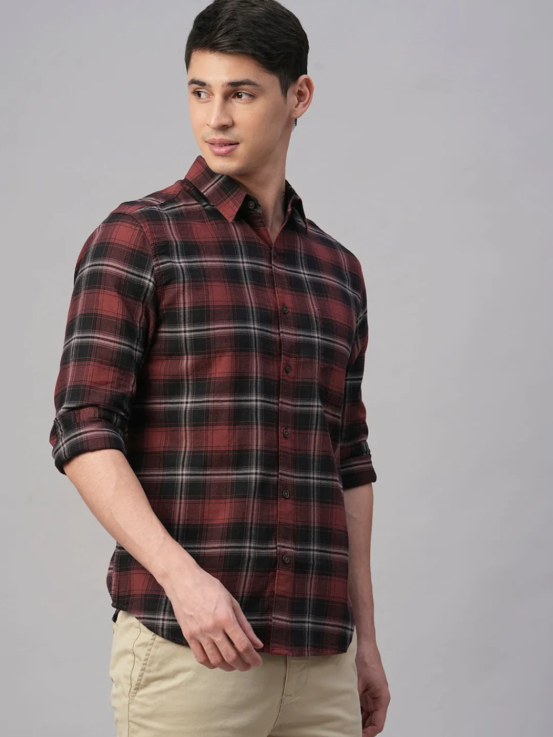 Women Cottonworld Checkered | Checkered^Men's Cotton Regular Fit Shirt