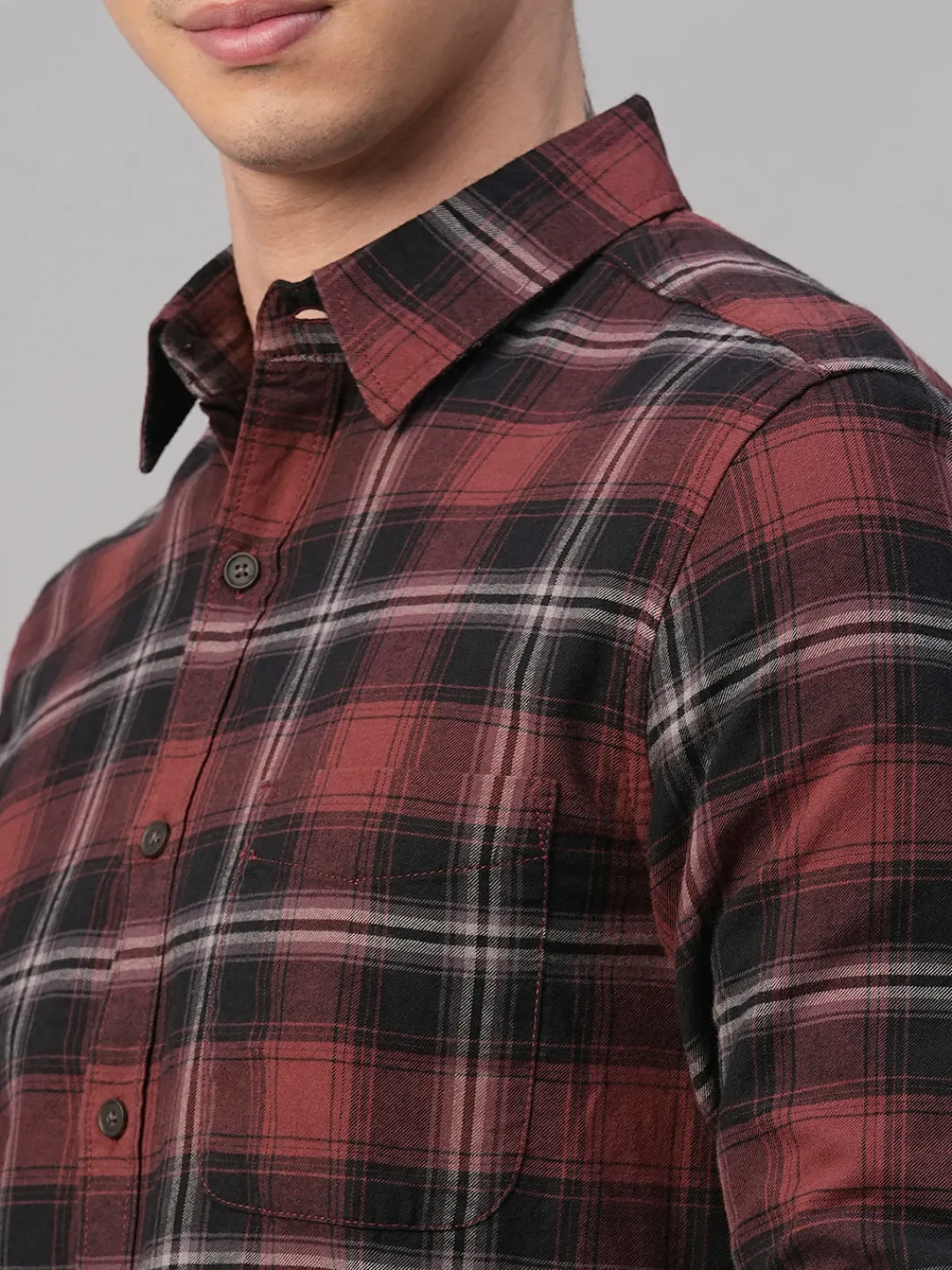 Women Cottonworld Checkered | Checkered^Men's Cotton Regular Fit Shirt