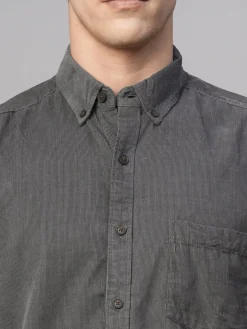 Women Cottonworld Solid | Solid^Men's Corduroy 100% Cotton Regular Fit Long Sleeved Shirt