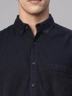 Women Cottonworld Solid | Solid^Men's Corduroy 100% Cotton Regular Fit Long Sleeved Shirt