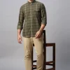Women Cottonworld Corduroy | Corduroy^Men's Corduroy 100% Cotton Regular Fit Checked Shirt