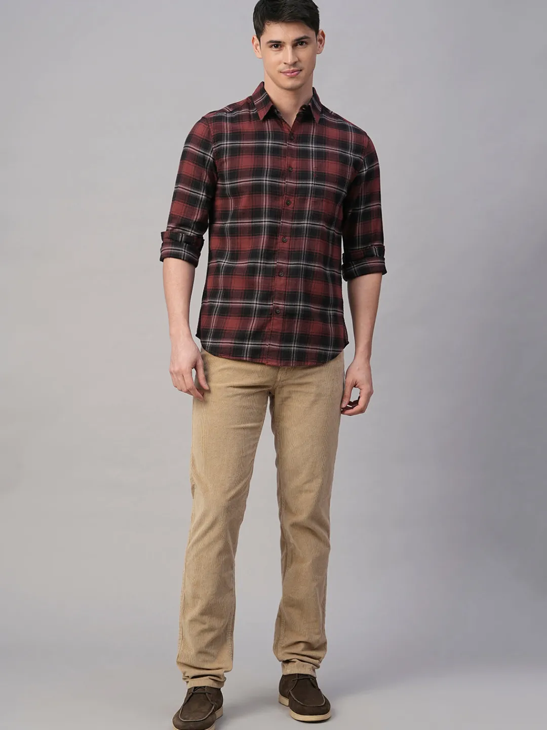Cottonworld Slim Fit | Casual^Men's Corduroy 100% Cotton Lycra Slim Fit Pant