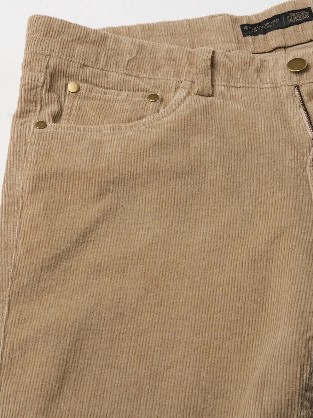 Cottonworld Slim Fit | Casual^Men's Corduroy 100% Cotton Lycra Slim Fit Pant