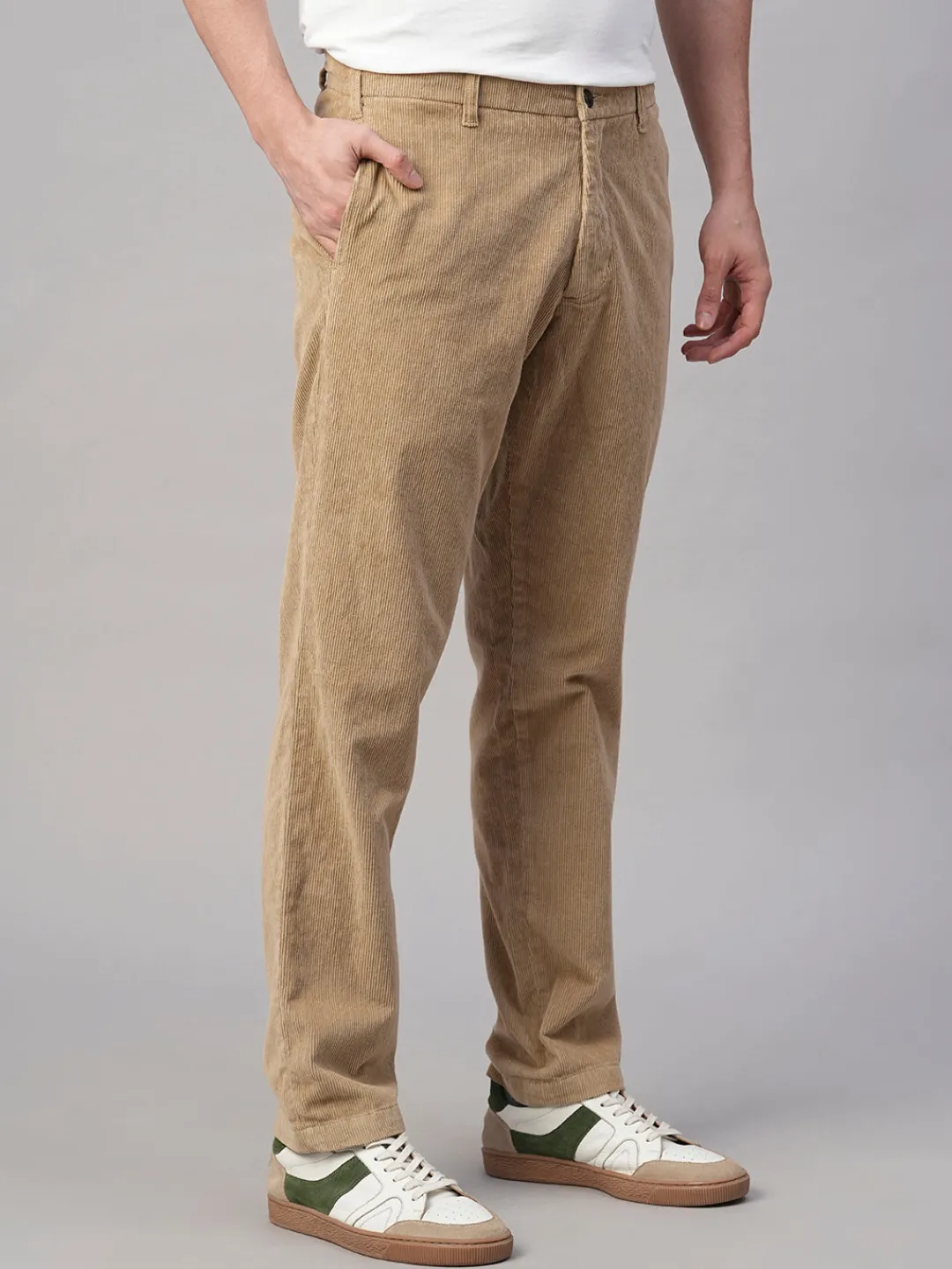 Cottonworld Regular Fit | Casual^Men's Corduroy Cotton Lycra Regular Fit Pant
