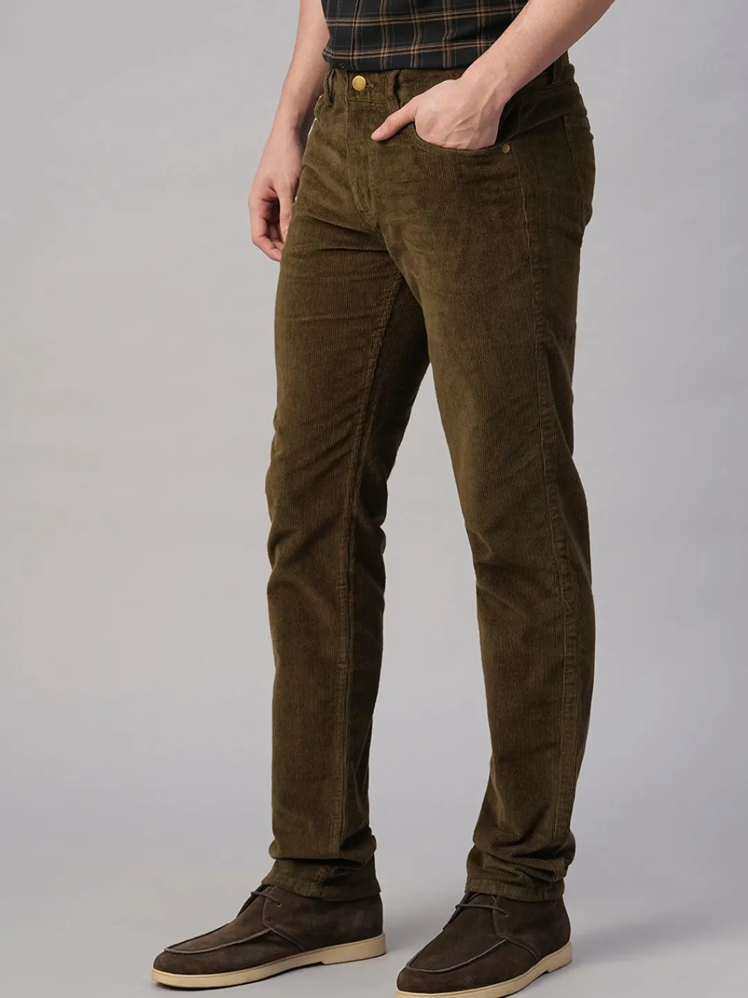 Cottonworld Slim Fit | Casual^Men's Corduroy 100% Cotton Lycra Slim Fit Pant